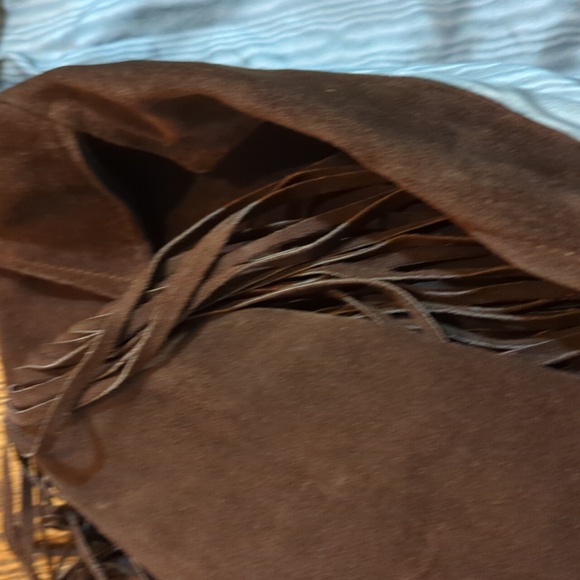 Joo Kay Vintage Fringed Leather Jacket 1960's Western Wear Rock N Roll Hippy Lrg - Picture 11 of 15